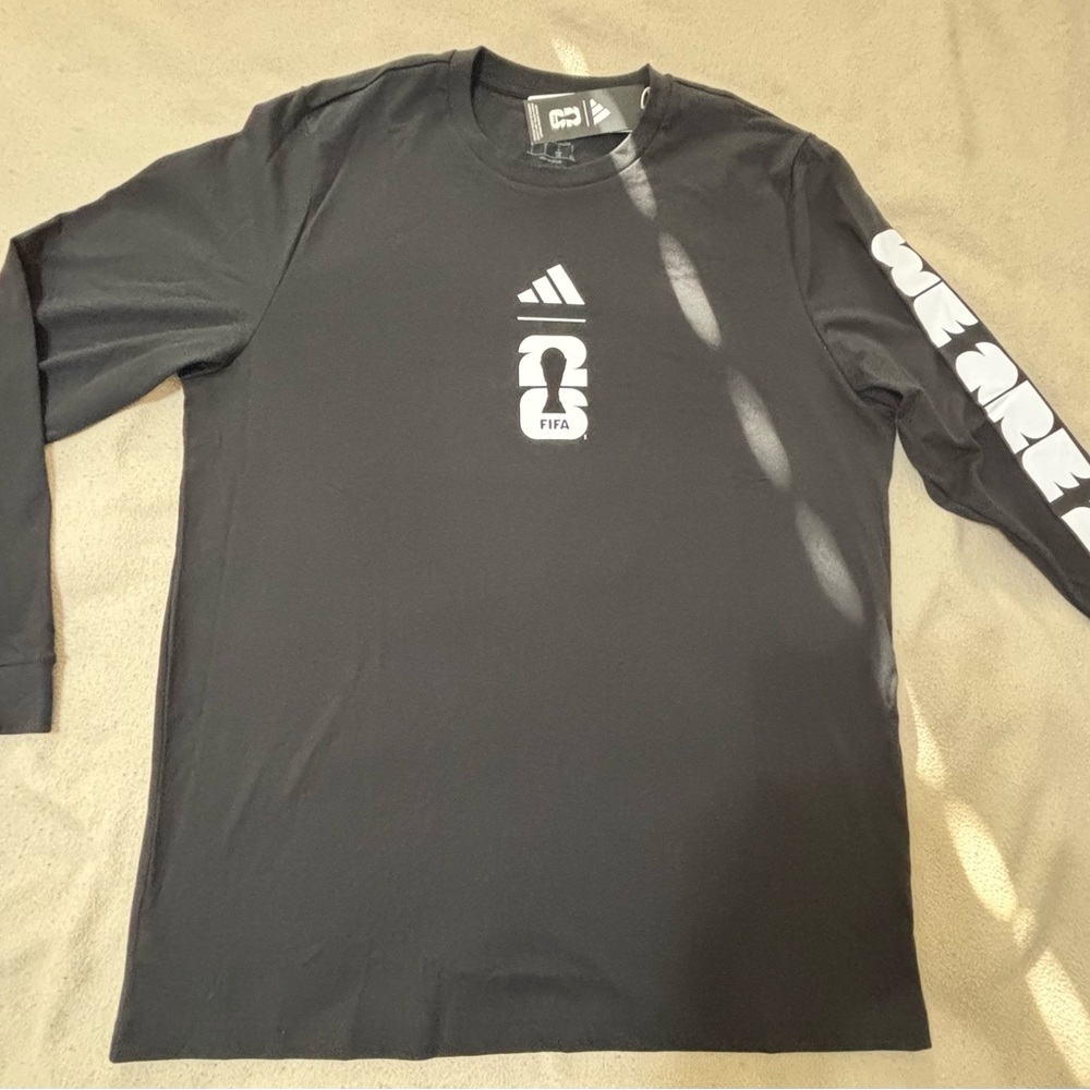Adidas Black FIFA World cup Long Sleeve Tee / SIZE LARGE